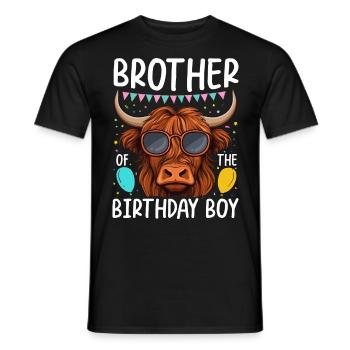 Frère du garçon d’anniversaire - T-shirt homme - noir - Devant - AI Model Male 178 light (178cm)