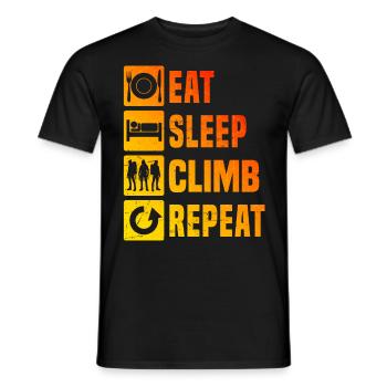 Bouldering Climber Climbing Climber Bouldering - Men's T-Shirt - black - Front - AI Model Male 178 light (178cm)