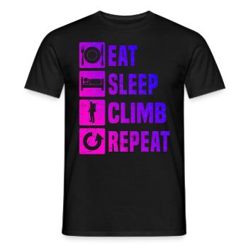 Herren Damen Bouldering Kletterer Klettern - Männer T-Shirt - Schwarz - Vorne - AI Model Male 178 light (178cm)