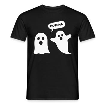 Costume d’Halloween Enfants GOTCHA ! Amusement - T-shirt homme - noir - Devant - AI Model Male 178 light (178cm)
