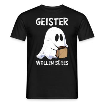 Halloween GHOSTS WANT SWEET Funny Kids - T-shirt homme - noir - Devant - AI Model Male 178 light (178cm)