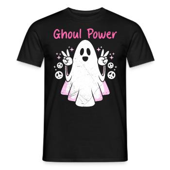 Halloween Costume Kids GHOST POWER Girls - Men's T-Shirt - black - Front - AI Model Male 178 light (178cm)