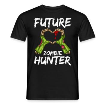Costume d’Halloween Enfants FUTURE ZOMBIE HUNTER - T-shirt homme - noir - Devant - AI Model Male 178 light (178cm)