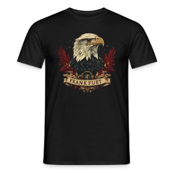 Frankfurt Adler Banner FFM Fußballfans - Männer T-Shirt - Schwarz - Vorne - AI Model Male 178 light (178cm)