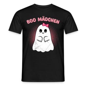 Halloween Costume Kids BOO GIRL Funny - Men's T-Shirt - black - Front - AI Model Male 178 light (178cm)
