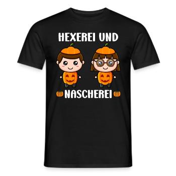 Costume d’Halloween SORCELLERIE ET BONBONS Drôle - T-shirt homme - noir - Devant - AI Model Male 178 light (178cm)