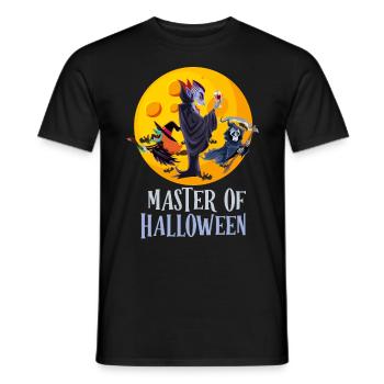 HALLOWEEN MASTER Funny Kids Halloween - Men's T-Shirt - black - Front - AI Model Male 178 light (178cm)