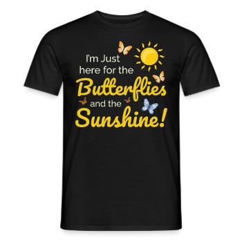 Schmetterling Sunshine Insektensammler Entomologie - Männer T-Shirt - Schwarz - Vorne - AI Model Male 178 light (178cm)