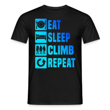 Climbing Bouldering Bouldering Men Women Climbing - Men's T-Shirt - black - Front - AI Model Male 178 light (178cm)