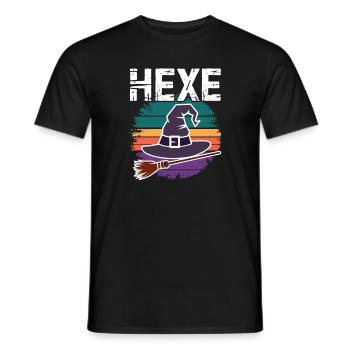 sorcière coucher de soleil design - T-shirt homme - noir - Devant - AI Model Male 178 light (178cm)