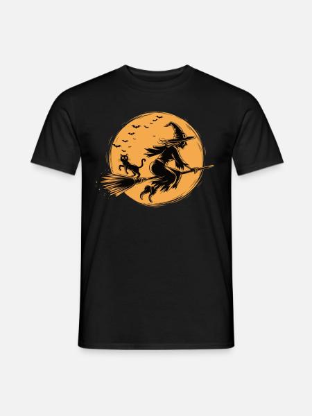 Witch Sunset Design - Men's T-Shirt - black