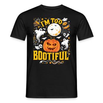 Costume d’Halloween Enfants JE SUIS TROP BOOTIFUL Drôle - T-shirt homme - noir - Devant - AI Model Male 178 light (178cm)