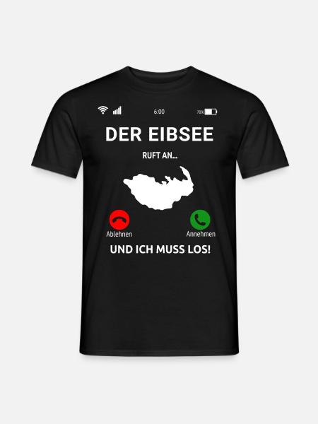 Eibsee Garmisch-Partenkirchen Bayern Urlaub - Männer T-Shirt - Schwarz