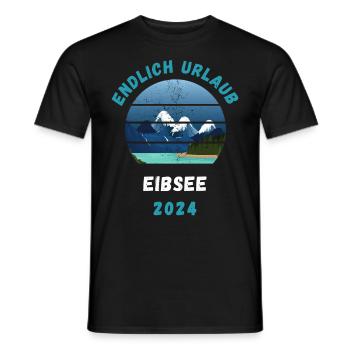 Eibsee 2024 Garmisch-Partenkirchen Bayern Urlaub - Männer T-Shirt - Schwarz - Vorne - AI Model Male 178 light (178cm)