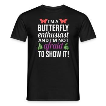 Schmetterlinge, Schmetterlinge, Insektensammler, Entomologie - Männer T-Shirt - Schwarz - Vorne - AI Model Male 178 light (178cm)