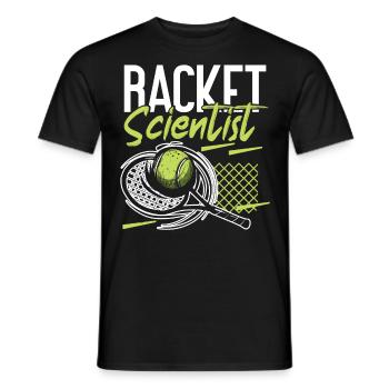 drôle de raquette de joueur de tennis qui - T-shirt homme - noir - Devant - AI Model Male 178 light (178cm)
