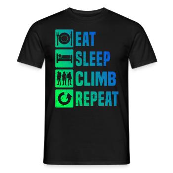 Women Climber Climbing Bouldering Climber - Men's T-Shirt - black - Front - AI Model Male 178 light (178cm)