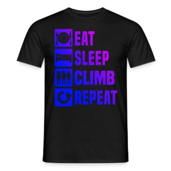 Bouldern Klettern Climbing Herren Kletterer - Männer T-Shirt - Schwarz - Vorne - AI Model Male 178 light (178cm)