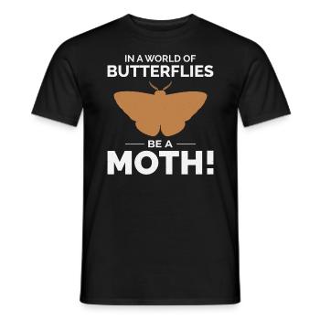 Motte nachtaktives Tier Insektensammler Entomologie - Männer T-Shirt - Schwarz - Vorne - AI Model Male 178 light (178cm)