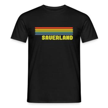 Sauerland Regenborgen - Männer T-Shirt - Schwarz - Vorne - AI Model Male 178 light (178cm)