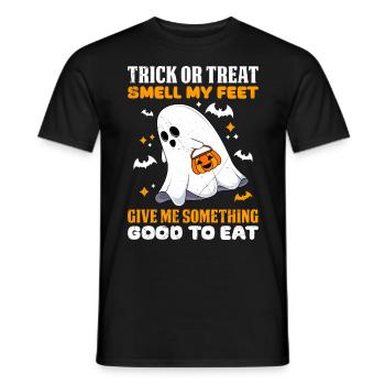 Halloween TRICK OR TREAT SMELL MY FEET Drôle - T-shirt homme - noir - Devant - AI Model Male 178 light (178cm)