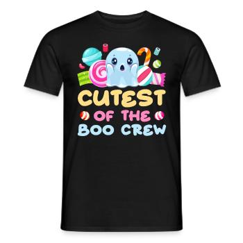 Halloween Costume CUTEST OF THE BOO CREW Funny - Men's T-Shirt - black - Front - AI Model Male 178 light (178cm)