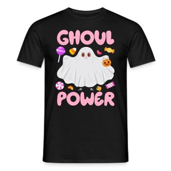 Costume d’Halloween GHOUL POWER Fête d’Halloween - T-shirt homme - noir - Devant - AI Model Male 178 light (178cm)