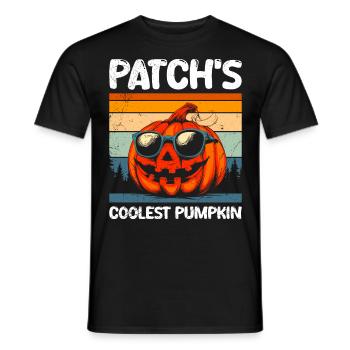 Costume d’Halloween Enfants PATCH’S COOLEST PUMPKIN - T-shirt homme - noir - Devant - AI Model Male 178 light (178cm)