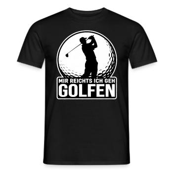 Mir reichts ich geh Golfen Lustiger Spruch Golfer - Männer T-Shirt - Schwarz - Vorne - AI Model Male 178 light (178cm)