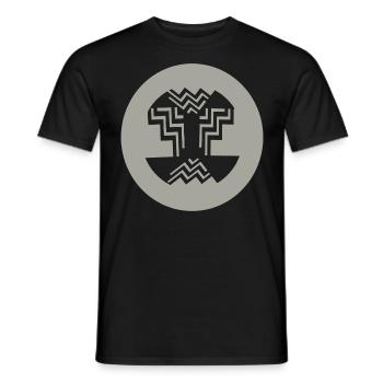Circular-Inner-design - Men's T-Shirt - black - Front - AI Model Male 178 light (178cm)
