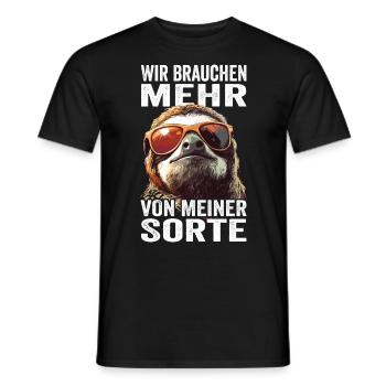 Wir brauchen mehr von meiner Sorte - Männer T-Shirt - Schwarz - Vorne - AI Model Male 178 light (178cm)