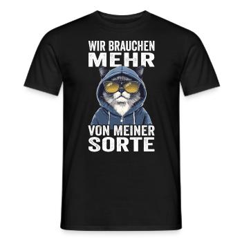 Wir brauchen mehr von meiner Sorte - Männer T-Shirt - Schwarz - Vorne - AI Model Male 178 light (178cm)