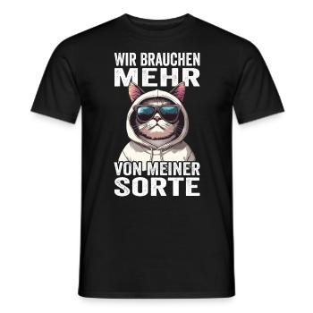 Wir brauchen mehr von meiner Sorte - Männer T-Shirt - Schwarz - Vorne - AI Model Male 178 light (178cm)