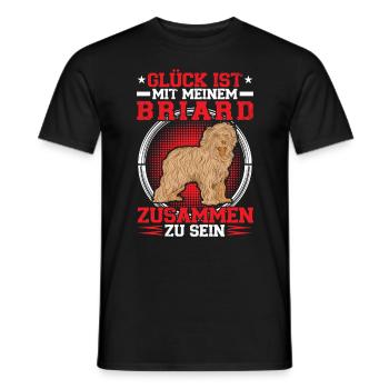 Bei meinem Briard sein Berger de Brie - Männer T-Shirt - Schwarz - Vorne - AI Model Male 178 light (178cm)