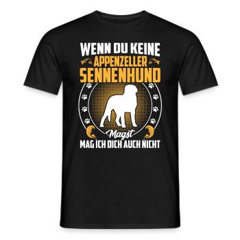 Le chien de montagne n’aime pas le chien de montagne d’Appenzeller - T-shirt homme - noir - Devant - AI Model Male 178 light (178cm)