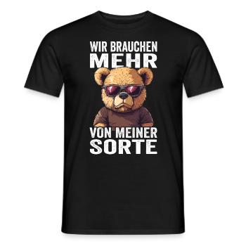 Wir brauchen mehr von meiner Sorte - Männer T-Shirt - Schwarz - Vorne - AI Model Male 178 light (178cm)