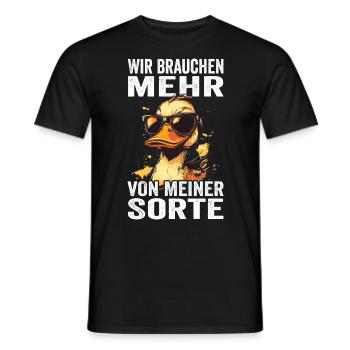 Wir brauchen mehr von meiner Sorte - Männer T-Shirt - Schwarz - Vorne - AI Model Male 178 light (178cm)