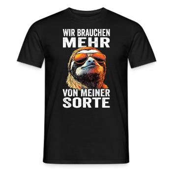 Wir brauchen mehr von meiner Sorte - Männer T-Shirt - Schwarz - Vorne - AI Model Male 178 light (178cm)