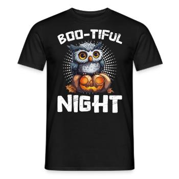Halloween Kostüm Kinder BOO-TIFUL NIGHT Gruselig - Männer T-Shirt - Schwarz - Vorne - AI Model Male 178 light (178cm)