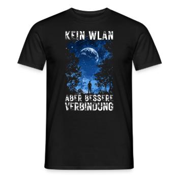 Kein WLAN Bessere Verbindung Outdoor Natur Wandern - Männer T-Shirt - Schwarz - Vorne - AI Model Male 178 light (178cm)