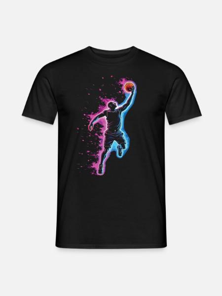 Basketball, Basketballer, Basketballspieler Grafik - Männer T-Shirt - Schwarz