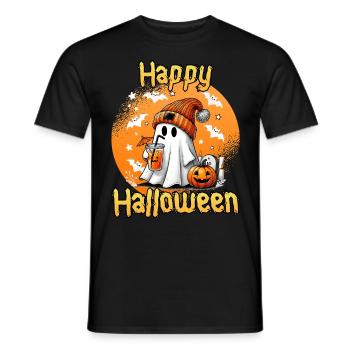 HAPPY HALLOWEEN Lustiges Kinder Halloween - Männer T-Shirt - Schwarz - Vorne - AI Model Male 178 light (178cm)