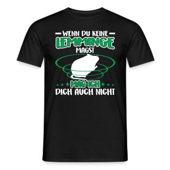 Lemming N’aime pas le lemming de campagnol - T-shirt homme - noir - Devant - AI Model Male 178 light (178cm)