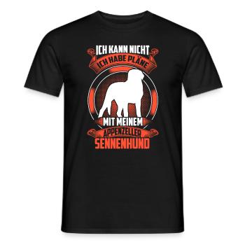 Le chien de montagne a besoin de moi Le chien de montagne d’Appenzeller - T-shirt homme - noir - Devant - AI Model Male 178 light (178cm)