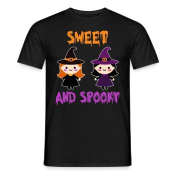 Halloween Enfants DOUX ET EFFRAYANT Halloween - T-shirt homme - noir - Devant - AI Model Male 178 light (178cm)