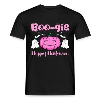 Halloween Party BOO-GIE HAPPY HALLOWEEN Horror - Men's T-Shirt - black - Front - AI Model Male 178 light (178cm)