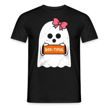 Costume d’Halloween Enfants BOO-TIFUL Drôle Halloween - T-shirt homme - noir - Devant - AI Model Male 178 light (178cm)