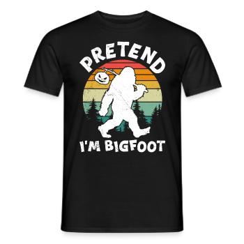 Costume d’Halloween Enfants PRETEND I’M BIGFOOT Drôle - T-shirt homme - noir - Devant - AI Model Male 178 light (178cm)