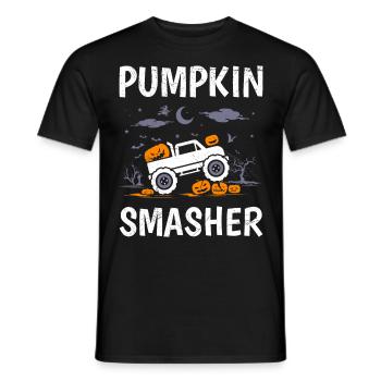 Halloween Party PUMPKIN SMASHER Lustiges Kinder - Männer T-Shirt - Schwarz - Vorne - AI Model Male 178 light (178cm)