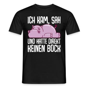 Je suis venu, j’ai vu et je n’en ai pas eu envie tout de suite - T-shirt homme - noir - Devant - AI Model Male 178 light (178cm)